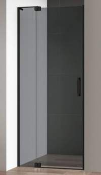 Дверь в нишу CEZARES Slider 90-100x195 стекло серое, профиль черный