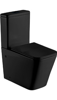 Унитаз-компакт WELT WASSER Gelbach с сиденьем с микролифтом, черный матовый
