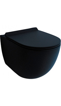 Унитаз подвесной ESBANO Fortex матовый черный, с сиденьем с микролифтом
