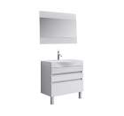 Комплект мебели AQWELLA 5 STARS Bergamo 80 напольный белый