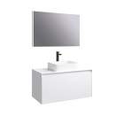 Комплект мебели AQWELLA 5 STARS Mobi 100 белый глянец, с зеркалом, раковина Джой 46